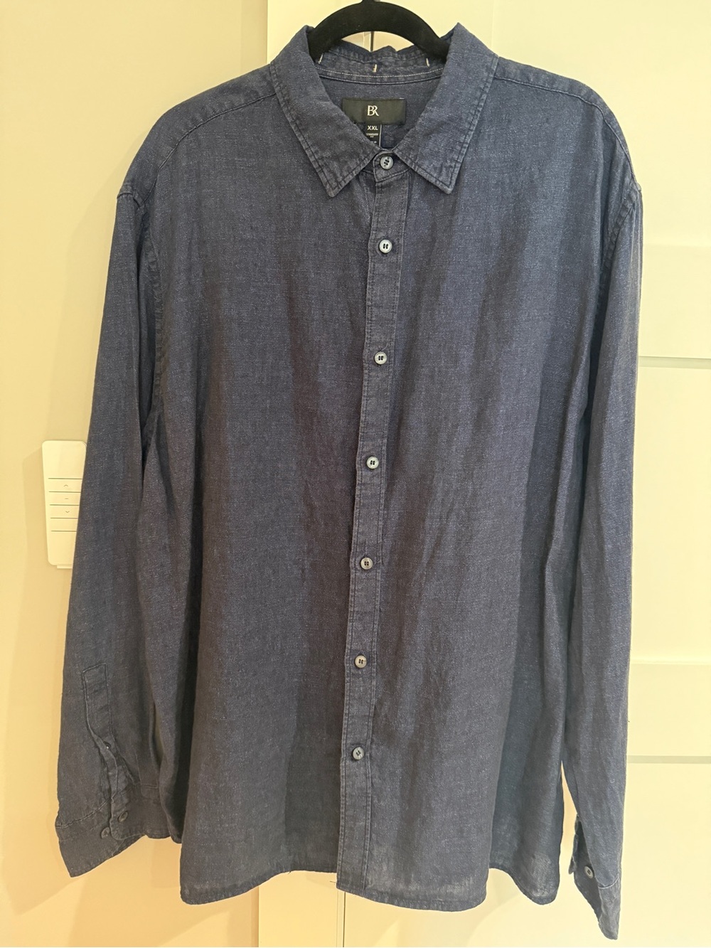 Banana Republic 100% Linen Shirt Mens XXL Standard Fit Long Sleeve